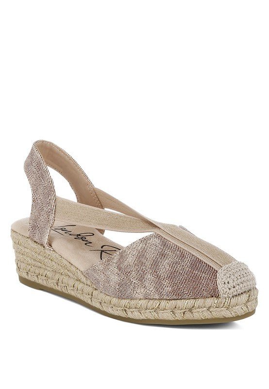 Port Side Metallic Woven Espadrille Wedges - Chaelisa's New Jammies