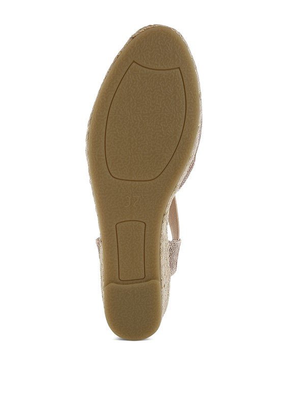 Port Side Metallic Woven Espadrille Wedges - Chaelisa's New Jammies