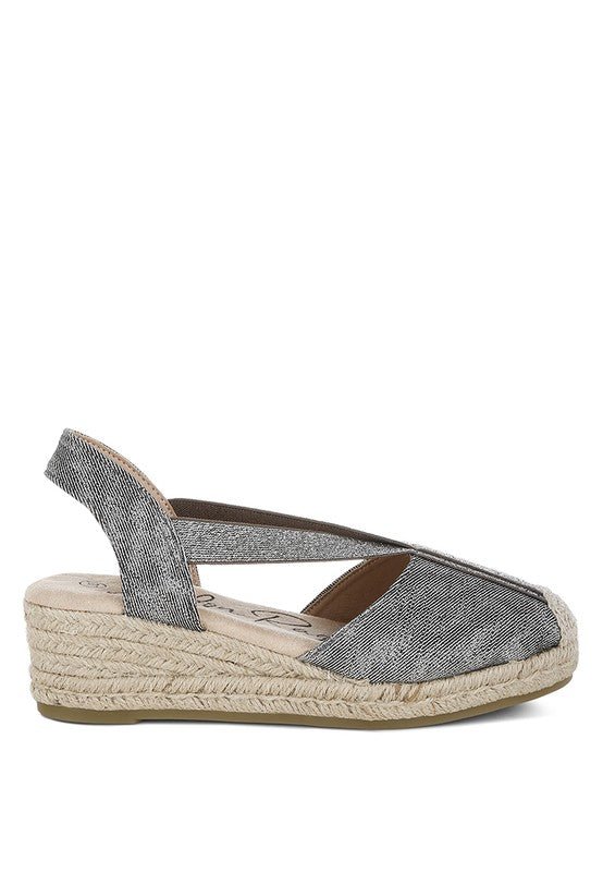 Port Side Metallic Woven Espadrille Wedges - Chaelisa's New Jammies