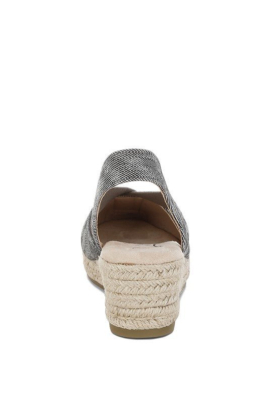 Port Side Metallic Woven Espadrille Wedges - Chaelisa's New Jammies