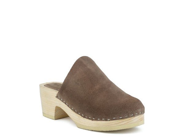 RAG & CO DARCIE TAUPE SUEDE CLOGS - Chaelisa's New Jammies