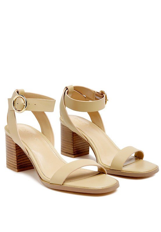 RAG&CO DOLPH STACK BLOCK HEELED SANDAL - Chaelisa's New Jammies
