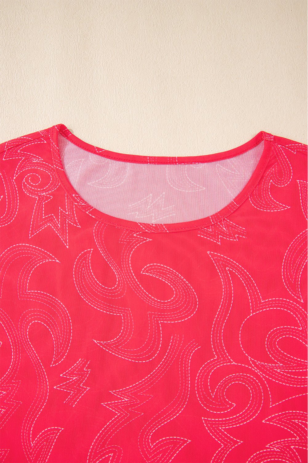 Red Western Girls Mesh T Shirt - Chaelisa's New Jammies