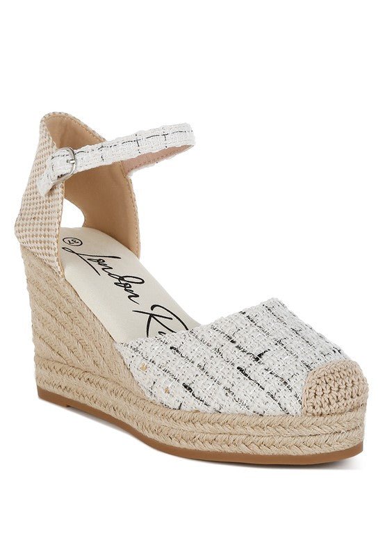 Regatta Tweed Round Toe Woven Wedges - Chaelisa's New Jammies