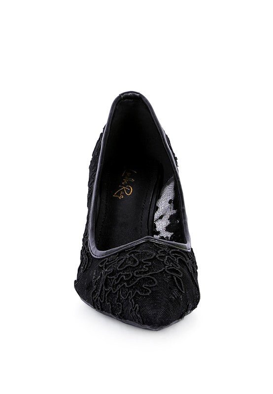 REUNION LACE STILETTO PARTY PUMPS - Chaelisa's New Jammies