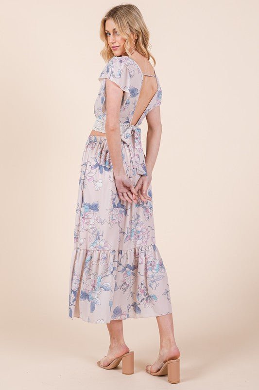 Ruffle Bottom Floral Print Skirt - Chaelisa's New Jammies