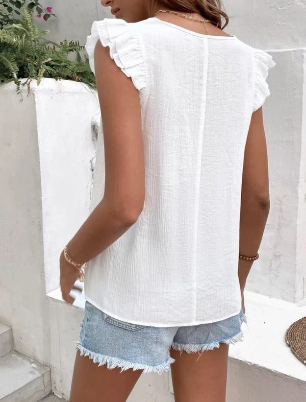 Ruffle Sleeve Top - Chaelisa's New Jammies
