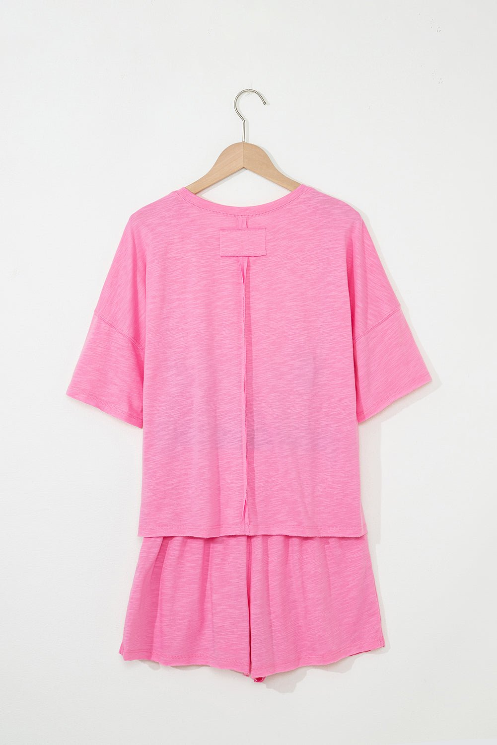 Sachet Pink Loose Fit Half Sleeve T Shirt and High Waist Skirt Set - Chaelisa's New Jammies