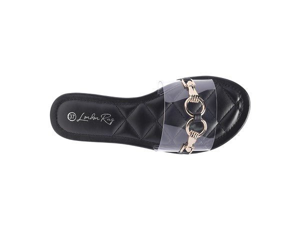SCOTH Clear Buckled Quilted Slides - Chaelisa's New Jammies
