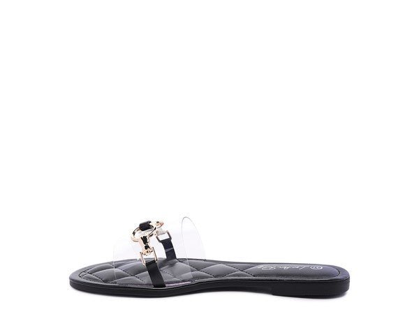 SCOTH Clear Buckled Quilted Slides - Chaelisa's New Jammies