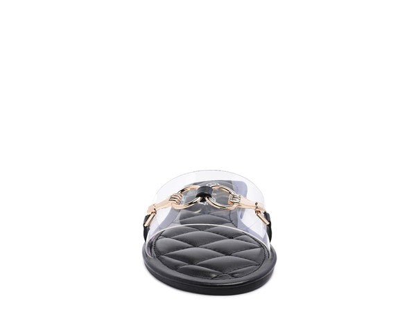 SCOTH Clear Buckled Quilted Slides - Chaelisa's New Jammies
