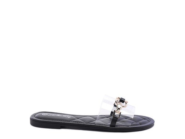 SCOTH Clear Buckled Quilted Slides - Chaelisa's New Jammies