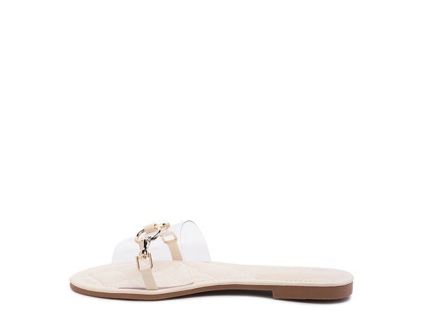 SCOTH Clear Buckled Quilted Slides - Chaelisa's New Jammies