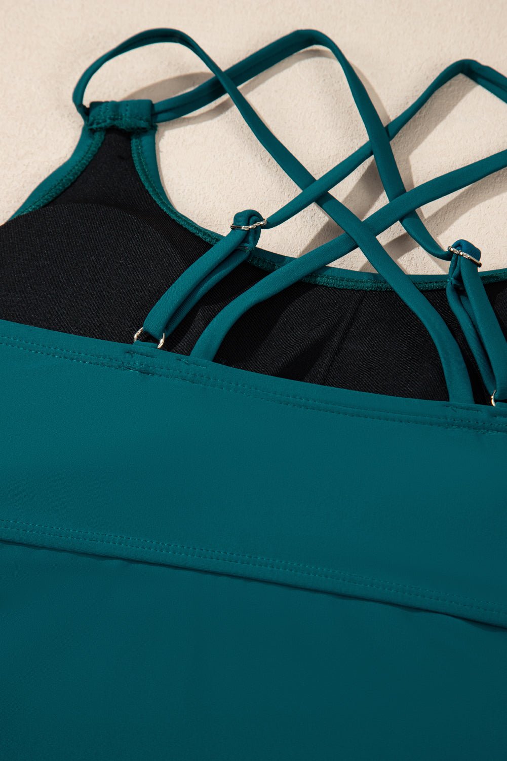 Sea Green Drawstring Tummy Control Mix - and - match 2pcs Tankini Swimsuit - Chaelisa's New Jammies