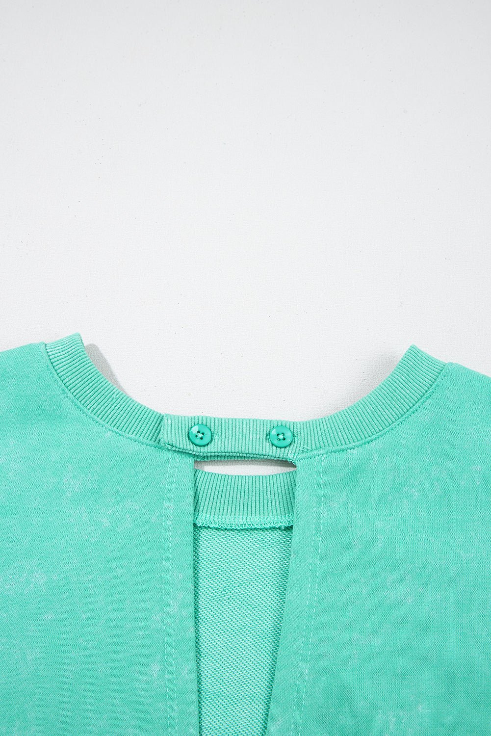 Sea Green Mineral Wash Drawstring Waist Hollow Out Back Short Sleeve Romper - Chaelisa's New Jammies