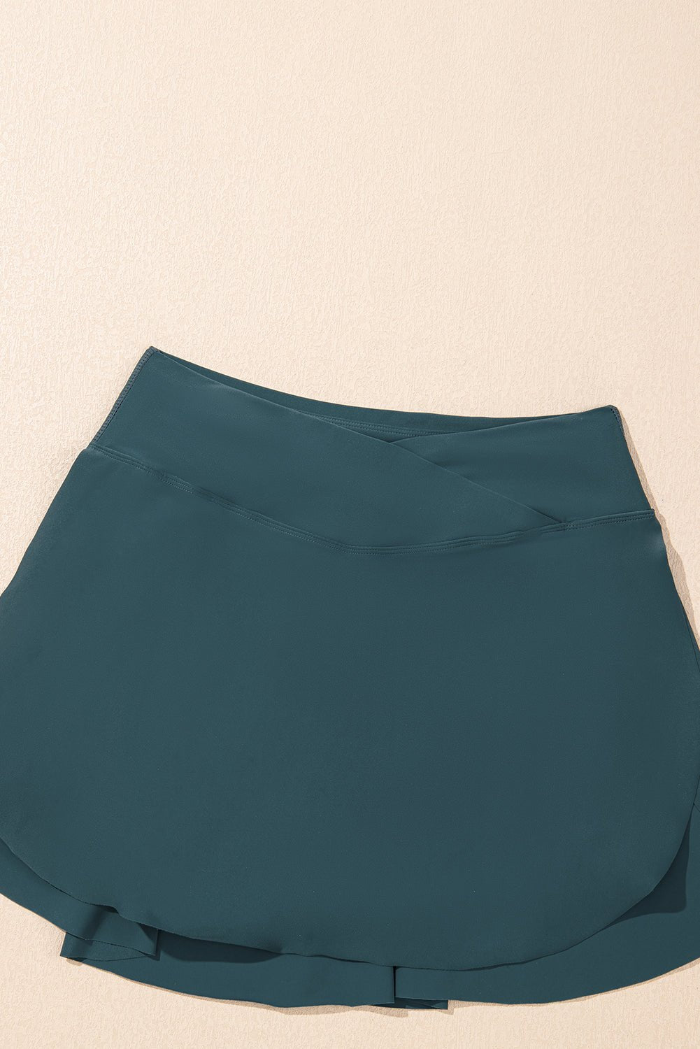 Sea Green Solid Pocketed Crossover High Waist Swim Skort - Chaelisa's New Jammies