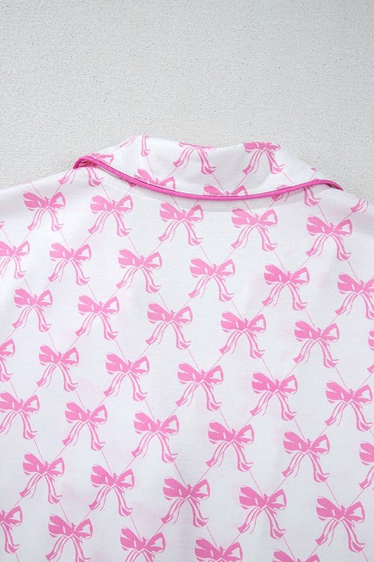 Short Sleeve and Ruffled Shorts Pajama Set - Chaelisa's New Jammies