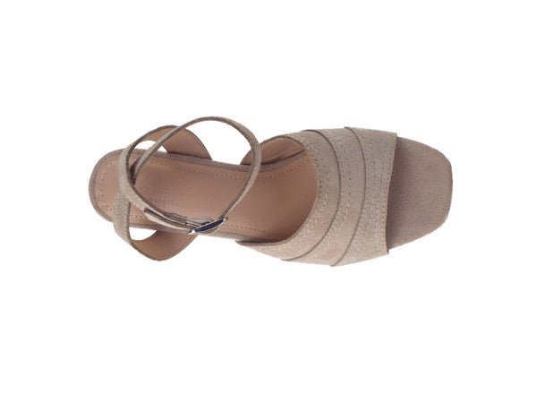SIGRID FINE SUEDE BLOCK HEELED SANDAL IN NUDE - Chaelisa's New Jammies