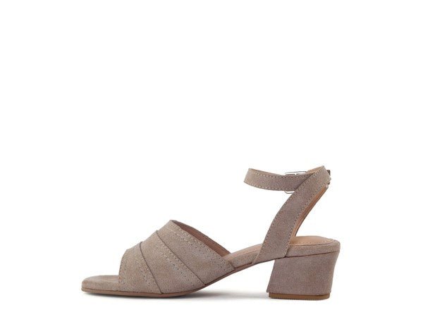 SIGRID FINE SUEDE BLOCK HEELED SANDAL IN NUDE - Chaelisa's New Jammies