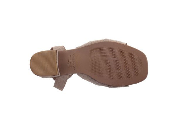 SIGRID FINE SUEDE BLOCK HEELED SANDAL IN NUDE - Chaelisa's New Jammies