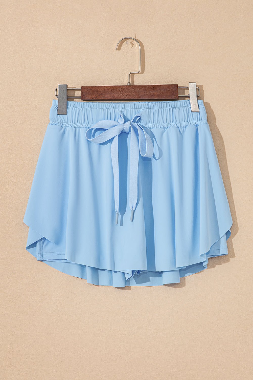 Sky Blue Drawstring High Waist Lined Tennis Skorts - Chaelisa's New Jammies