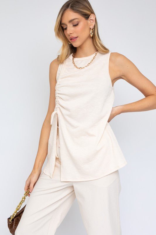 Sleeveless Ruching Top - Chaelisa's New Jammies