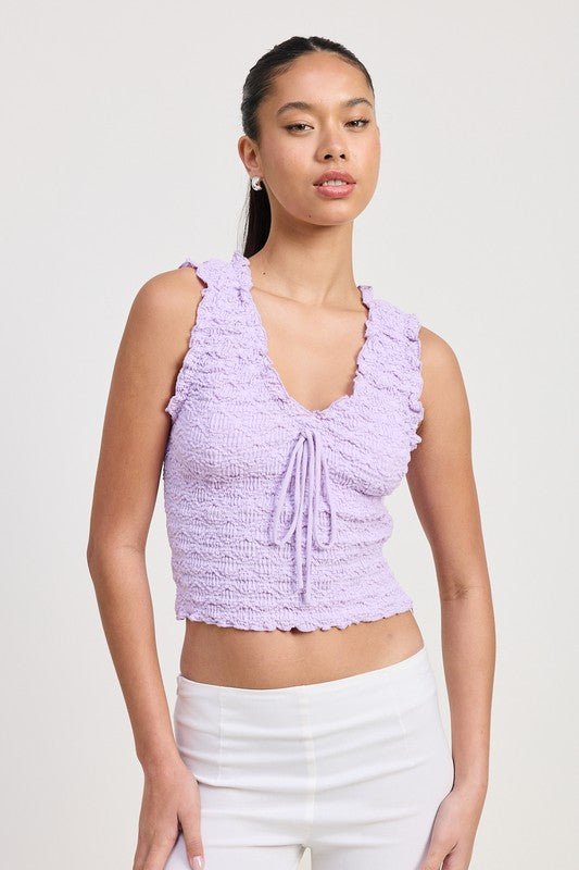SLEEVELESS RUFFLE TOP - Chaelisa's New Jammies