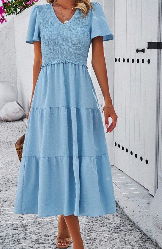 Smocked midi Dress - Chaelisa's New Jammies
