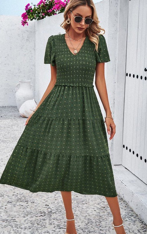 Smocked midi Dress - Chaelisa's New Jammies