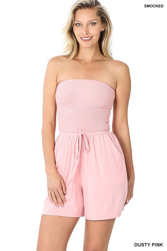 Smocked Tube Romper with Pockets - Chaelisa's New Jammies