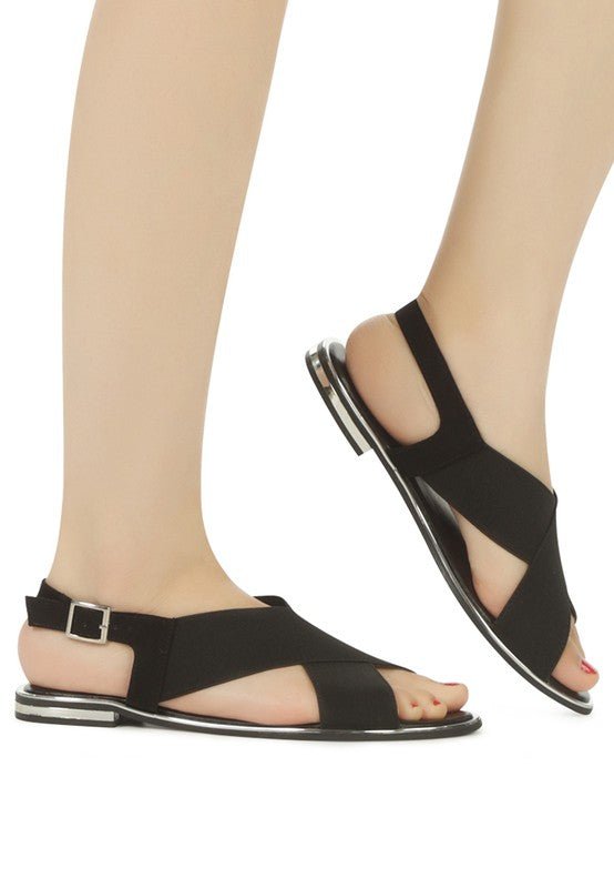 SNUGGLE WIDE STRAP FLAT SANDAL - Chaelisa's New Jammies
