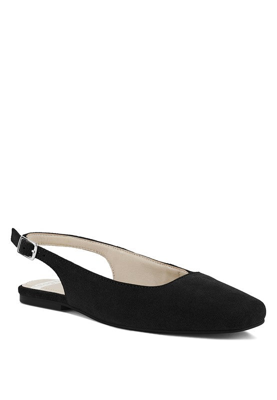 Sozani Genuine Suede Leather Slingback Flats - Chaelisa's New Jammies