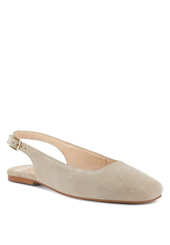 Sozani Genuine Suede Leather Slingback Flats - Chaelisa's New Jammies
