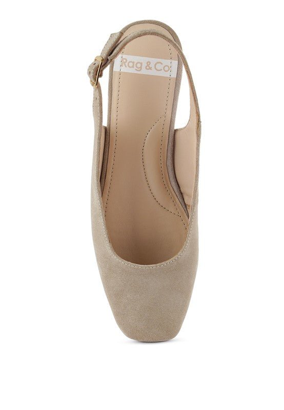 Sozani Genuine Suede Leather Slingback Flats - Chaelisa's New Jammies