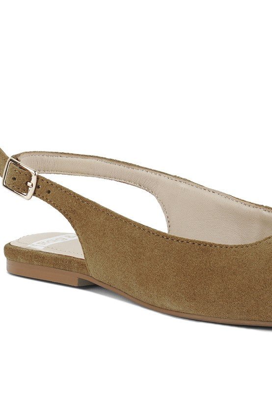 Sozani Genuine Suede Leather Slingback Flats - Chaelisa's New Jammies