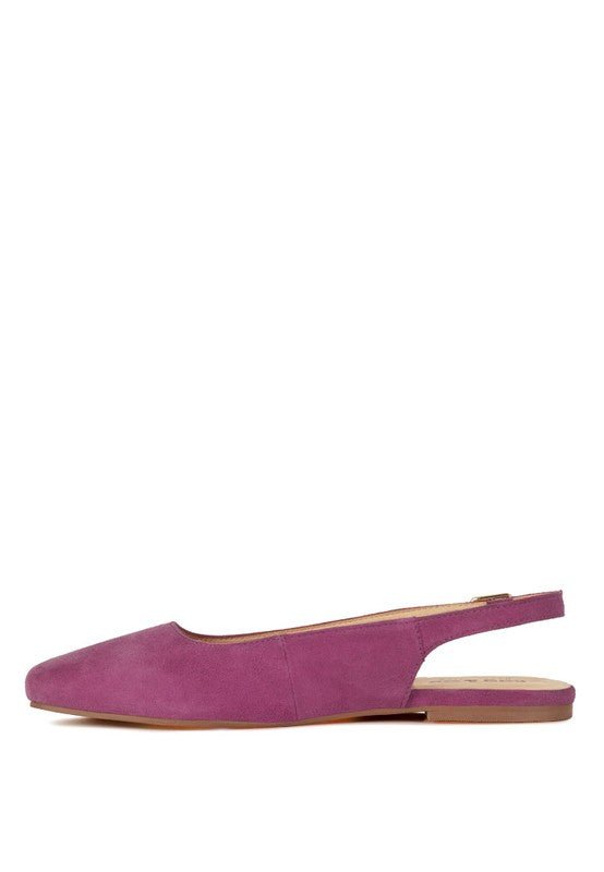 Sozani Genuine Suede Leather Slingback Flats - Chaelisa's New Jammies