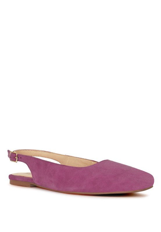 Sozani Genuine Suede Leather Slingback Flats - Chaelisa's New Jammies