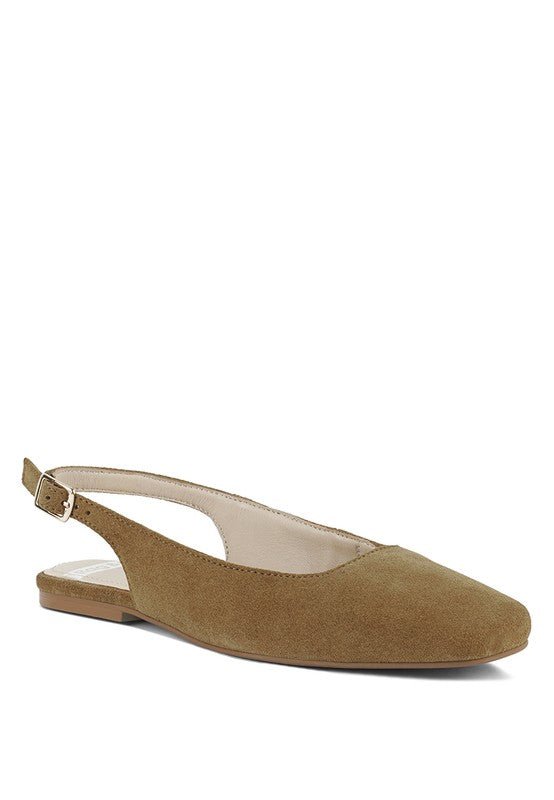 Sozani Genuine Suede Leather Slingback Flats - Chaelisa's New Jammies