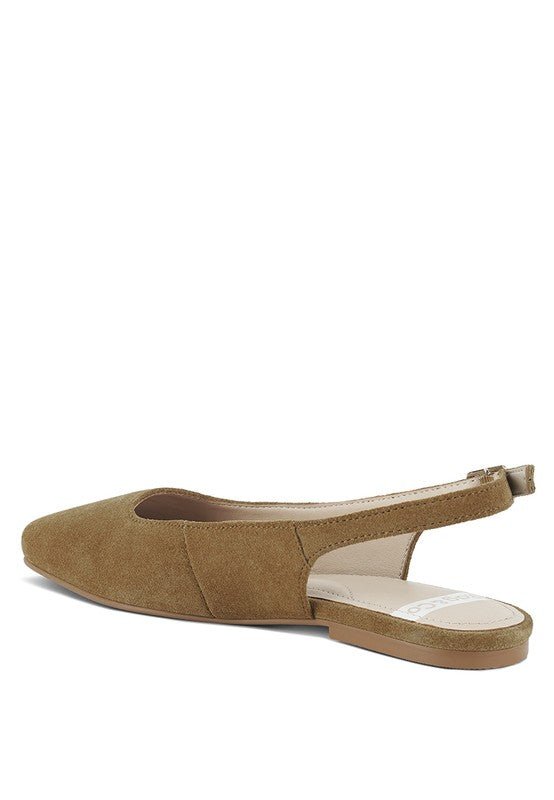 Sozani Genuine Suede Leather Slingback Flats - Chaelisa's New Jammies