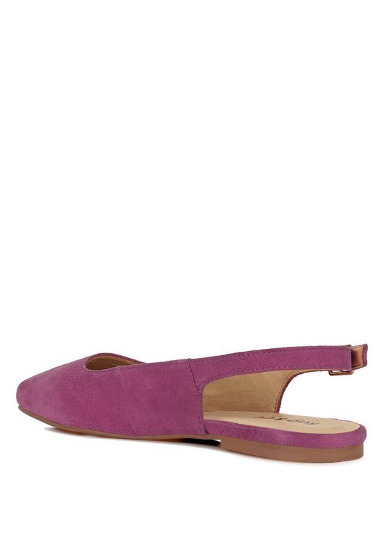 Sozani Genuine Suede Leather Slingback Flats - Chaelisa's New Jammies