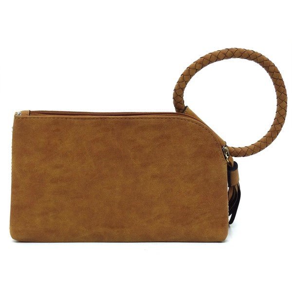 Straw Cuff Handle Tassel Wristlet Clutch - Chaelisa's New Jammies