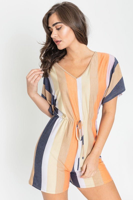 Summer Stripe Surplice Romper - Chaelisa's New Jammies