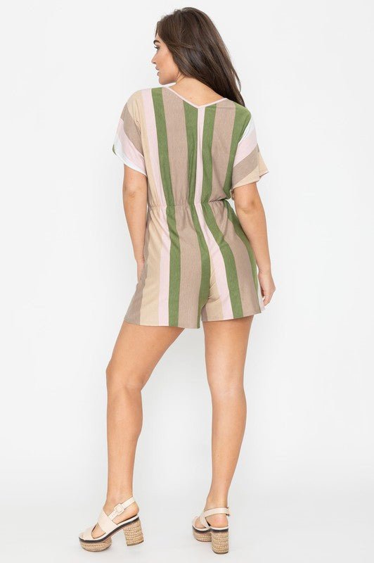 Summer Stripe Surplice Romper - Chaelisa's New Jammies