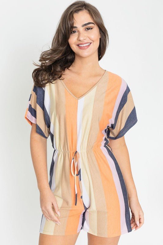 Summer Stripe Surplice Romper - Chaelisa's New Jammies