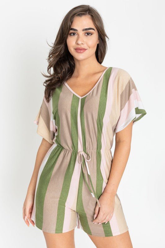 Summer Stripe Surplice Romper - Chaelisa's New Jammies
