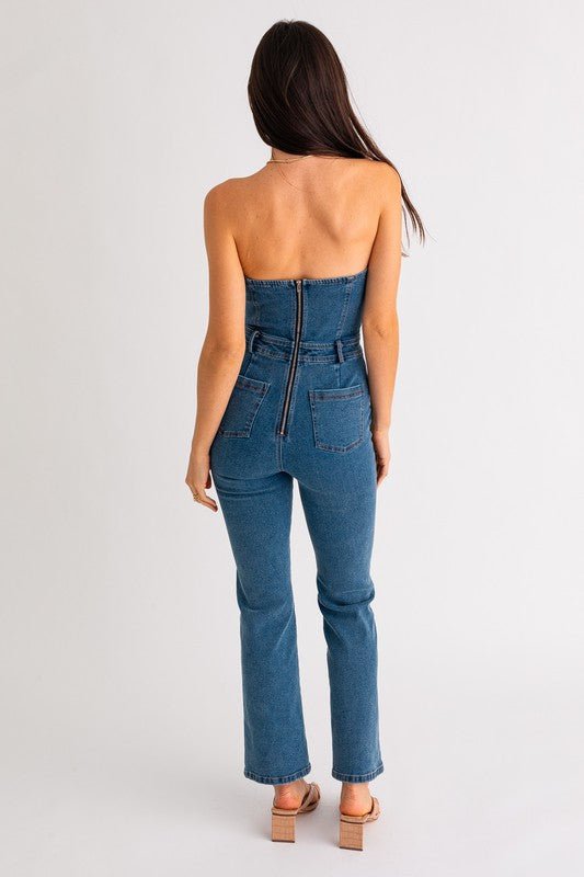 Tube Denim Jumpsuit - Chaelisa's New Jammies