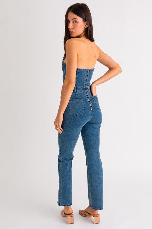 Tube Denim Jumpsuit - Chaelisa's New Jammies