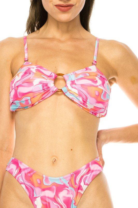 TWO PIECE FLORAL PRINTS O RING BIKINI - Chaelisa's New Jammies