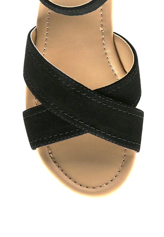 ULLA HIGH HEELED BLOCK SANDAL IN BLACK - Chaelisa's New Jammies