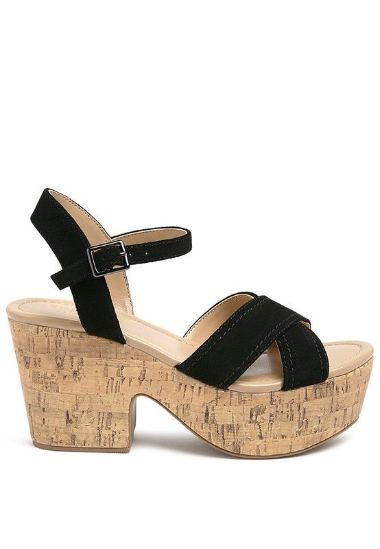 ULLA HIGH HEELED BLOCK SANDAL IN BLACK - Chaelisa's New Jammies